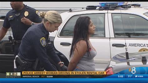 A Woman Was Arrested After Allegedly Stealing A Car In Mission Cbs News 8 San Diego Ca