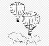 Balloon Air Colouring Coloring Drawing Adult sketch template