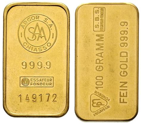 Sztabka złota 100 g - Złote monety - Złoto, Srebro, Brylanty, Biżuteria ...