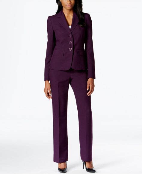 A Purple Three Button Set Suit Jackets For Women Purple Suits