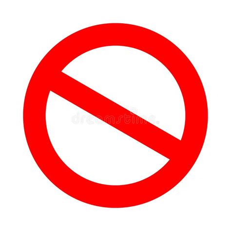 Sign Forbidden On White Background Stock Illustration Illustration Of