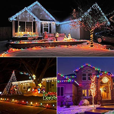 Brizled C9 Christmas Lights Multicolor 16ft 25 Led Faceted Outdoor