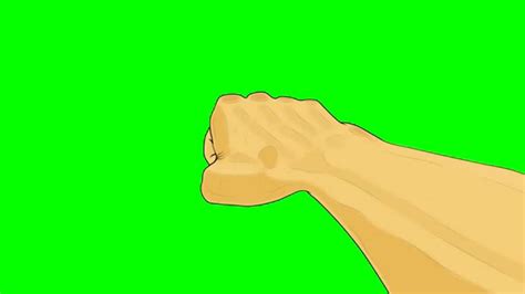 Animated Right Handed Fist Punch First Person Green Screen Youtube
