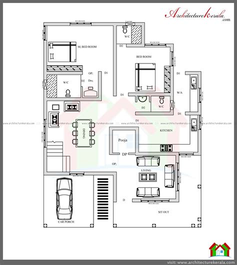 Stunning 4 Bedroom Kerala Home Design With Pooja Room Free Plan And