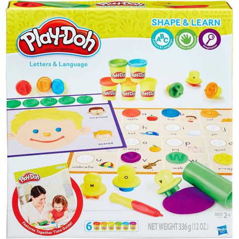 Play Doh Shape And Learn Letters And Language Set With 6 Cans Of Play Doh