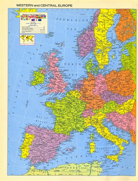 Detailed Map Of Western And Central Europe 1987 By Cameron J Nunley