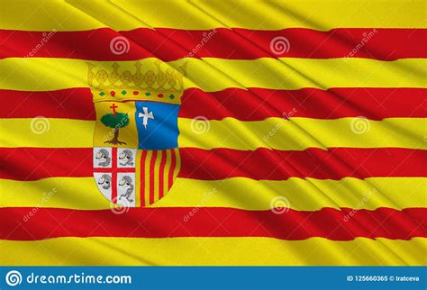 Flag Of Aragon Spain Stock Illustration Illustration Of Background