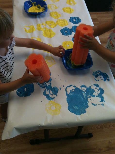 How to play pool games with some crazy fun activities for kids. swim noodle painting | Summer crafts for kids, Summer camp ...