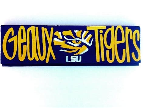 Items Similar To Lsu Eye Of The Tiger Geaux Tigers Wood Sign On Etsy