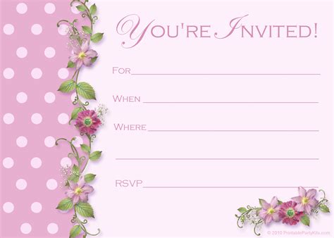 Free Printable Polka Dot Party Invitations