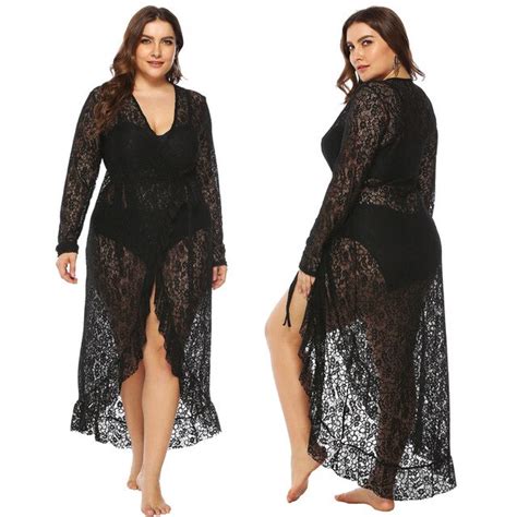 Plus Size Beach Cover Up Tunics Summer Bath Exit Women Bathrobe