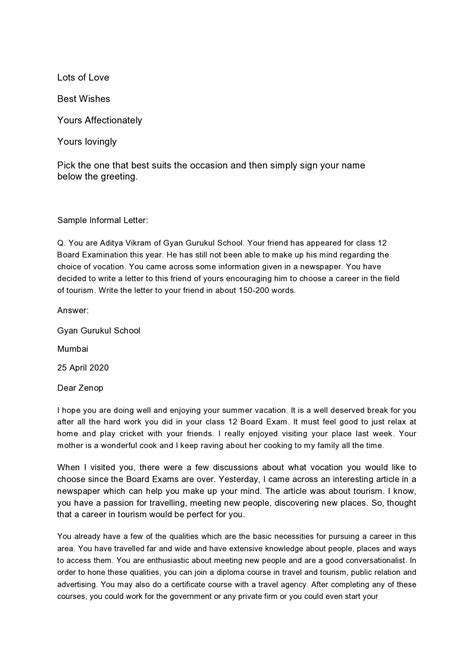 40 Great Informal Letters (Format Examples & Templates)