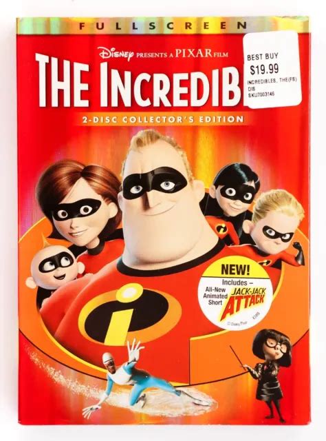The Incredibles Dvd 2 Disc Set Full Screen Collectors Edition