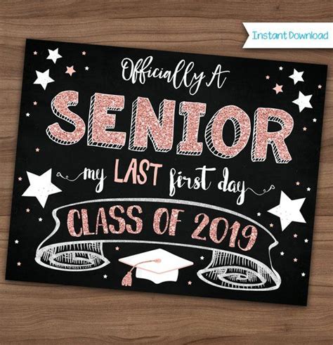 High School Back To School Sign My Last First Day Of Senior Etsy