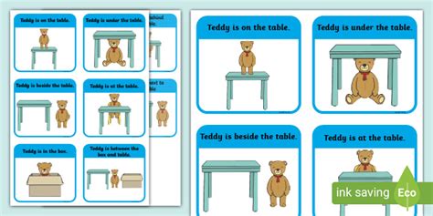 Free Prepositions Flashcards Teaching Prepositions Activity
