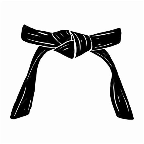 Premium Vector Black Belt Logo Vector Karate Taekwondo Jiujitsu Judo