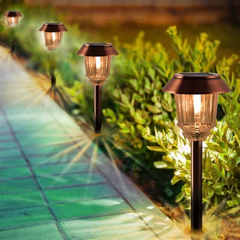 Pathway Lights Solar Powered Solar Pathway Lights 4 Pack Led