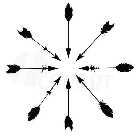 Tribal Arrows Digital Cut File For Silhouette Or Cricut Etsy
