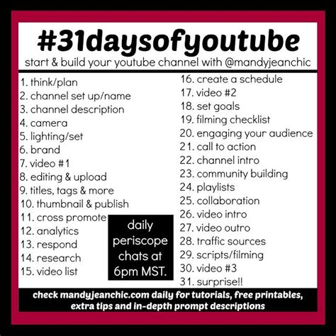 Ready To Start A Youtube Channel Join The 31daysofyoutube Challenge