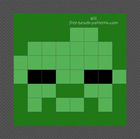 Minecraft Zombie Face Pixel Art Tetovaonline