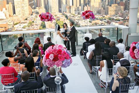 mantattan new york intimate wedding ink 48 rooftop