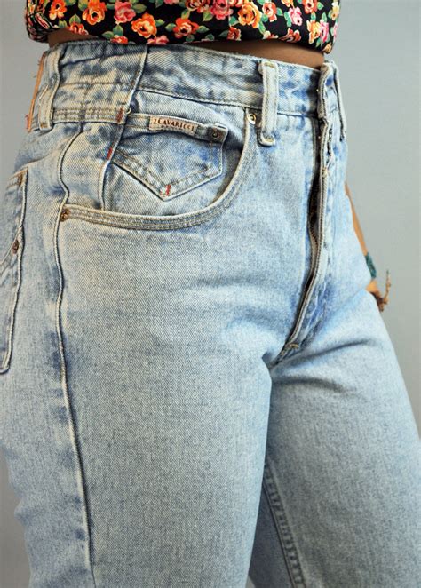 80s Vintage High Waist Jeans Distressed Faded Z Cavaricci