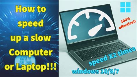 Increase Your Computer Speed How To Speed Up Windows 1087 Make