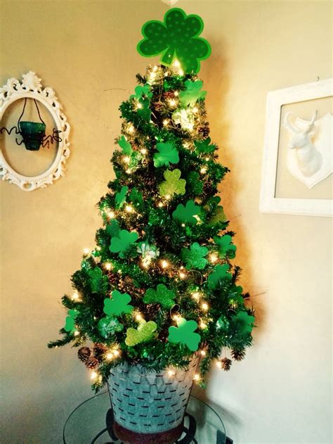 St Patricks Day Tree Done All With Dollar Tree Decor Easily Done For