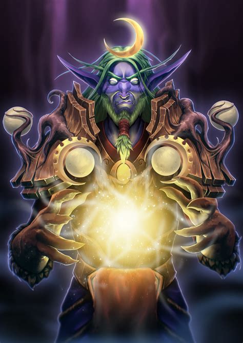 Artstation Night Elf Druid Painting The World Of Warcraft