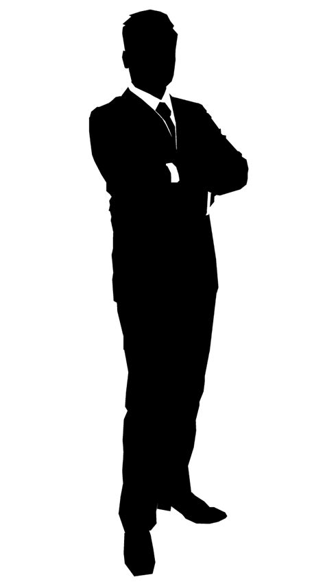 Download Business Man Silhouette Suit Royalty Free Vector Graphic