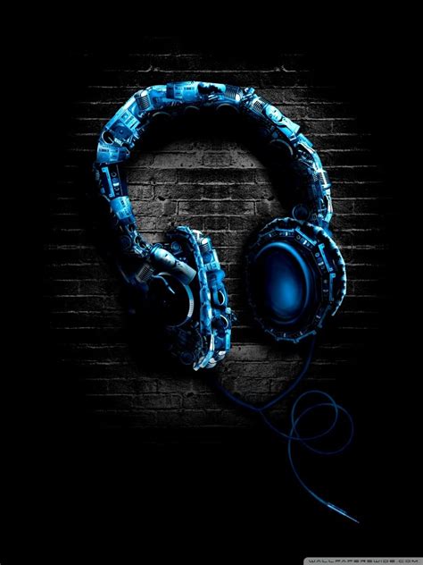 Black Blue Headphone Mobile Wallpapers Iwallpaper