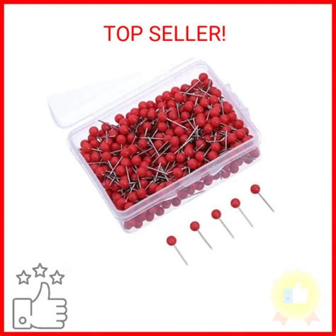 500 Pack Map Push Pins Map Tacks 18 Inch Small Size Red 1152