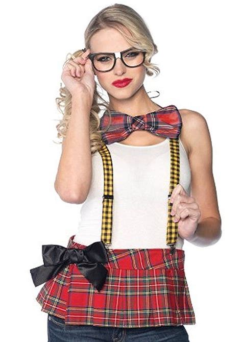 Leg Avenue Womens 4 Piece French Maid Costume Kit Nerd Costume Sexy