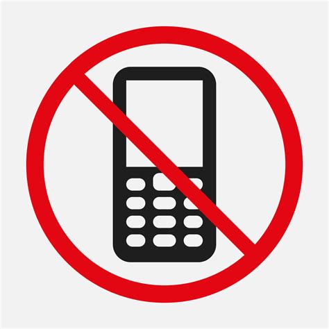 Kein Telefonzeichen Telefon Nicht Erlaubtes Vektorsymbol Isoliert Auf
