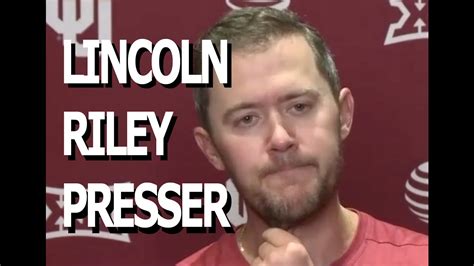 Lincoln Riley Presser 10 13 Youtube