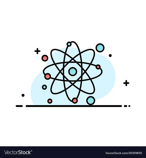 Atom Particle Molecule Physics Business Logo Vector Image