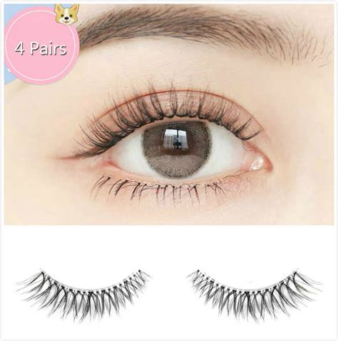 Dorisue Natural Looking False Eyelashes Short Lashes Lightweight 4 Eye