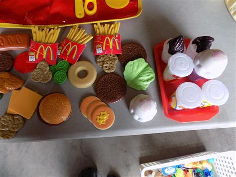 Mcdonalds Play Food Set With Apron Hat Fries Nugget Hot Cakes Pickle