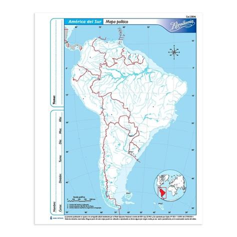 Lista 98 Foto Mapa Politico Mudo De America Del Sur Para Imprimir Alta
