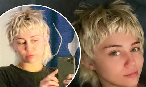 Miley posted the selfie to her instagram story recently. Miley Cyrus has her coif cut into a 'pixie mullet' with ...