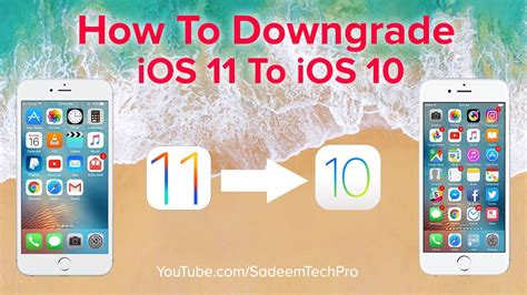 How To Downgrade Ios 11 To Ios 10 Without Data Loss Easy Steps Youtube