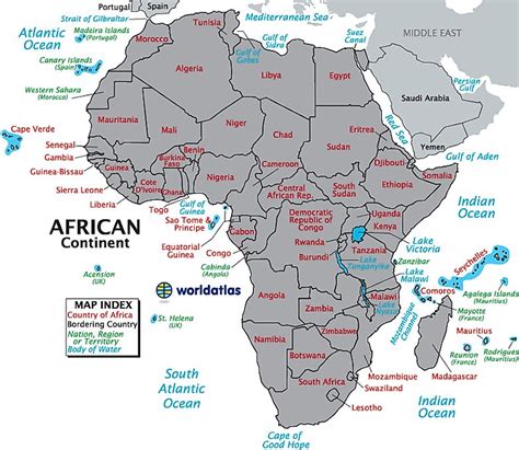 Map Of Africa Continent Vector Map Of Africa Continent With Countries