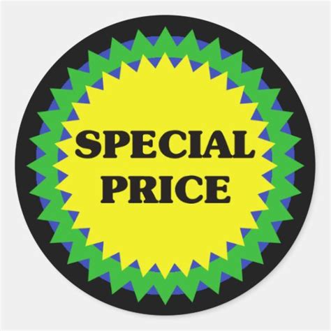 Special Price Retail Sale Sticker Zazzle