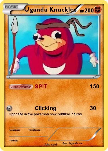 Pokémon Uganda Knuckles 44 44 Spit My Pokemon Card
