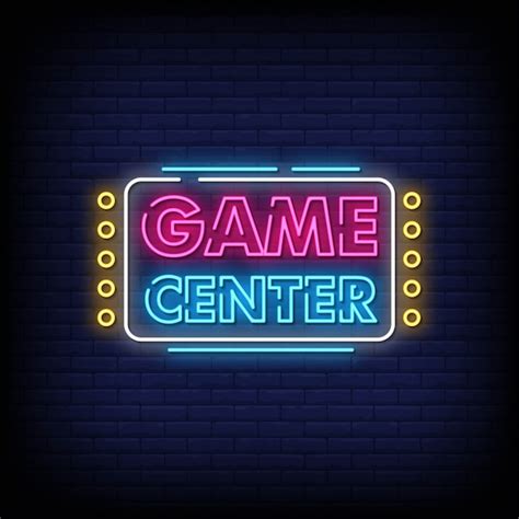 Premium Vector Game Center Neon Signs Style Text Vector