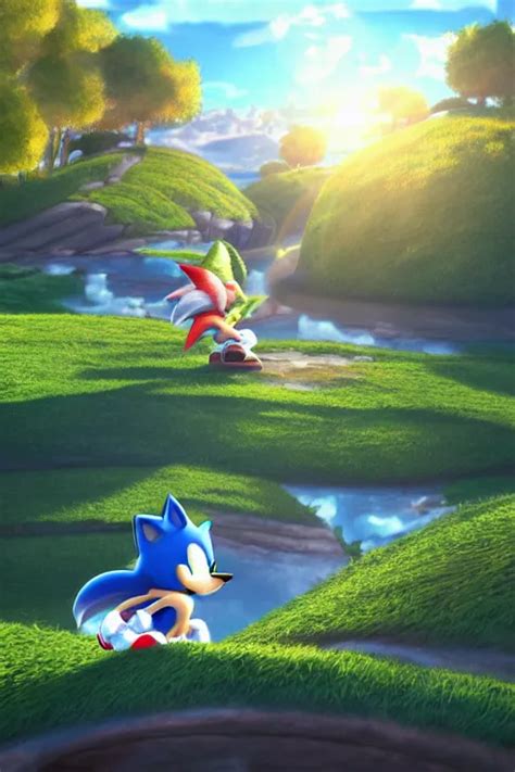 Sonic The Hedgehog Windows Xp Serene Evening Stable Diffusion Openart