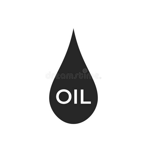 Oil Drop Icon Oil Industry And Fuel Production Symbol Stock Vector