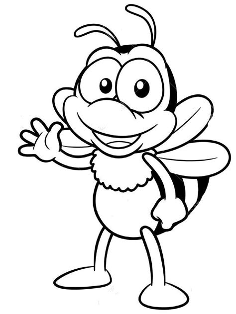 Related image | bee coloring pages, cartoon bee, cartoon. Bee Template - Animal Templates | Free & Premium Templates