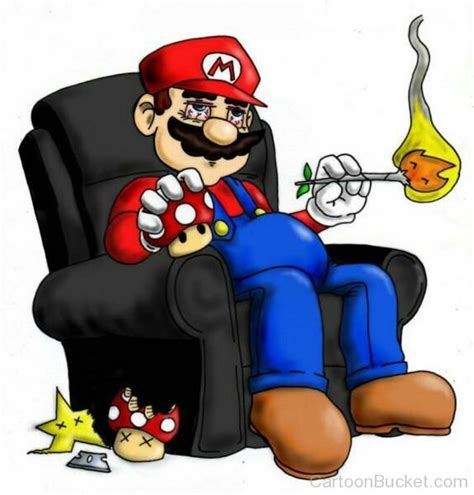 Mario Sitting On Sofa