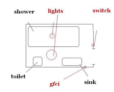 Best Way To Wire This Bathroom Gfci Drawing Inside Electrical Diy